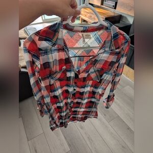 Red and Blue Checkered Shirt